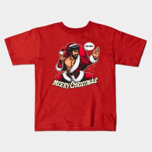 Santa Kung Fu Master Kids T-Shirt